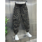 Leopard Print Nine-point Casual Pants