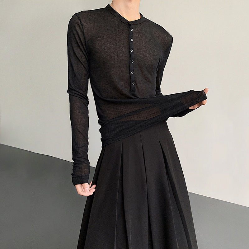 Slim Fit See-through Bottoming Shirt