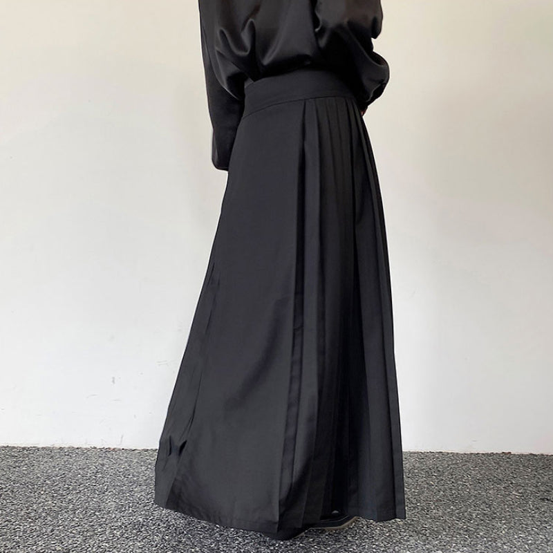 Vintage Embroidered Pleated Skirt Hakama