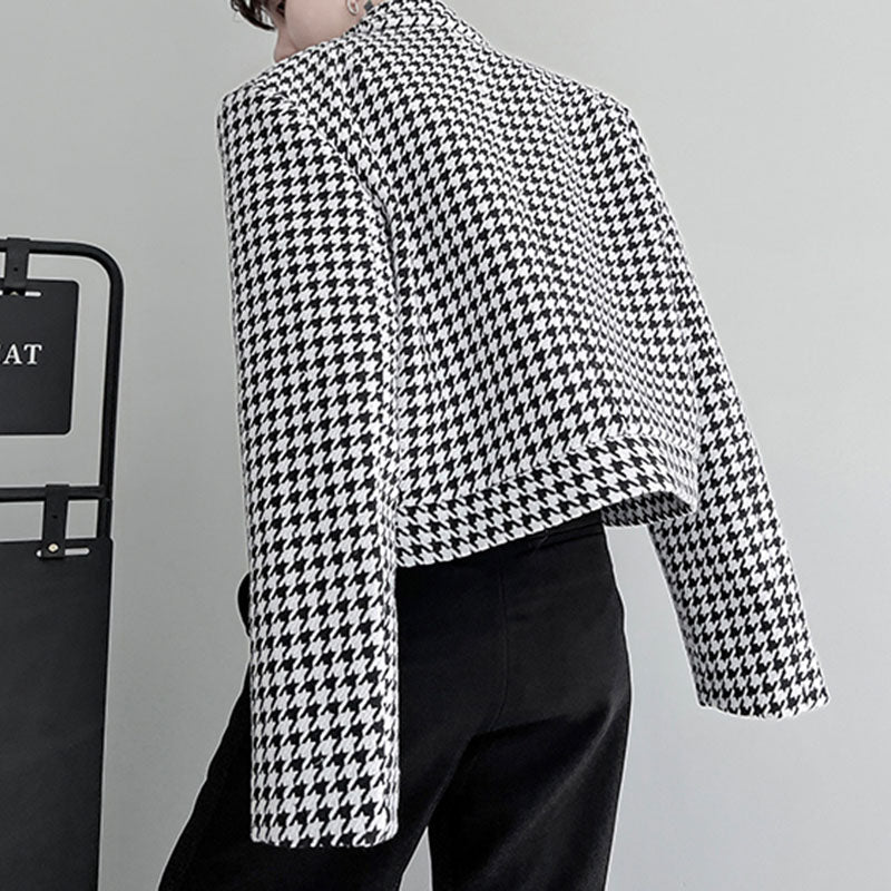Metal Buckle Cropped Blazer