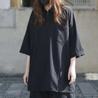 Half Zip Pullover Loose Short Sleeve T-Shirt