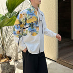 French Oil Painting Patchwork Shirt