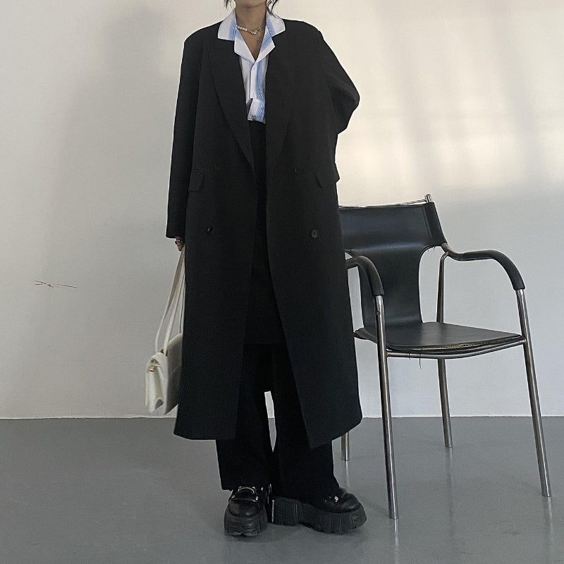 Vintage Mid-length Knee-length Suit Jacket
