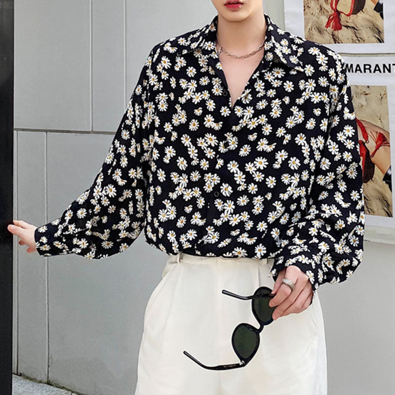 Daisy Print Long Sleeve Shirt