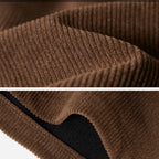 Corduroy Straight-leg Elasticated High-waisted Wide-leg Shorts
