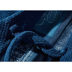 Indigo Dyed Stand Up Collar Kimono Jacket