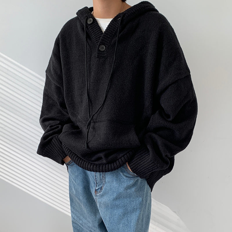 Hooded Loose Retro Sweater