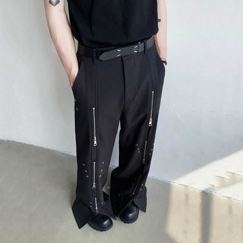 Straight Zipper Casual Floor Mopping Pants