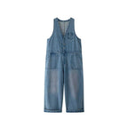 Denim Casual Long Loose Overalls