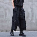 Layered Stitching Casual Suit Wide-leg Pants