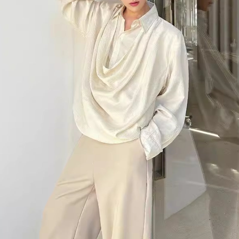 Stacked Fake Two-piece Loose Shirt