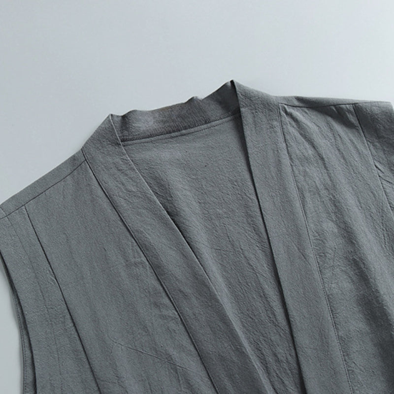 Sleeveless Button Vest
