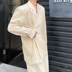 Crumpled Jacquard Irregular Shirt