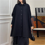 Asymmetric Loose Casual Drape Shirt