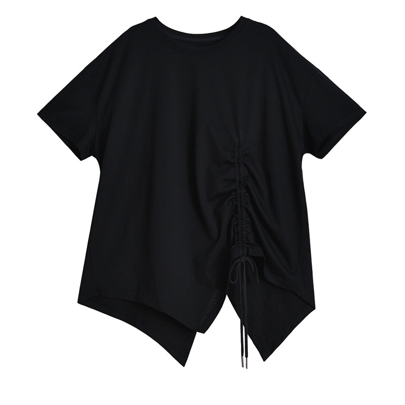 Asymmetric Slit Casual T-shirt
