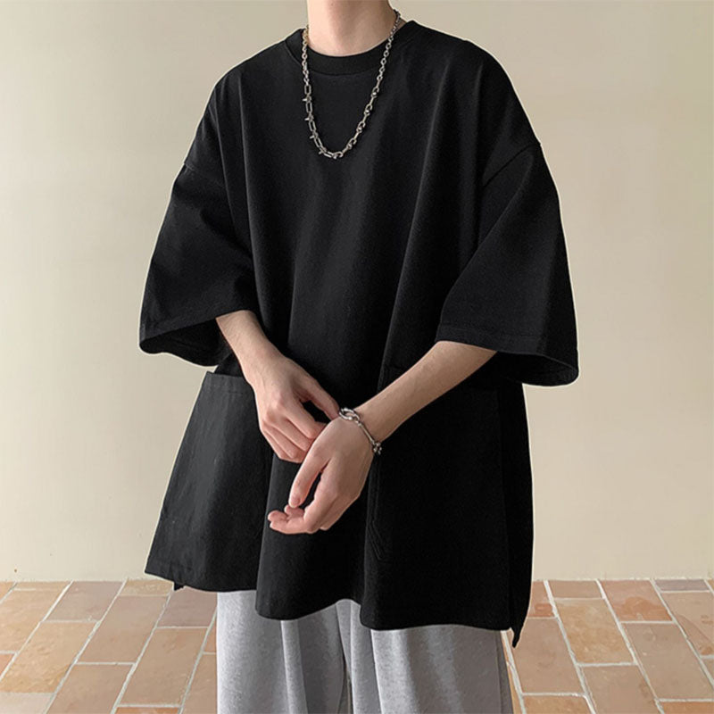 Vintage Slit Pocket Short-sleeved T-shirt