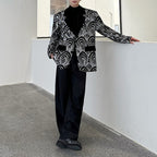 Stage Party Sequined Velvet Lapel Blazer