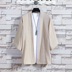 Thin Cotton And Linen Loose Cardigan