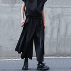 Japanese Fake Two-piece Draped Straight Wide-leg Pants