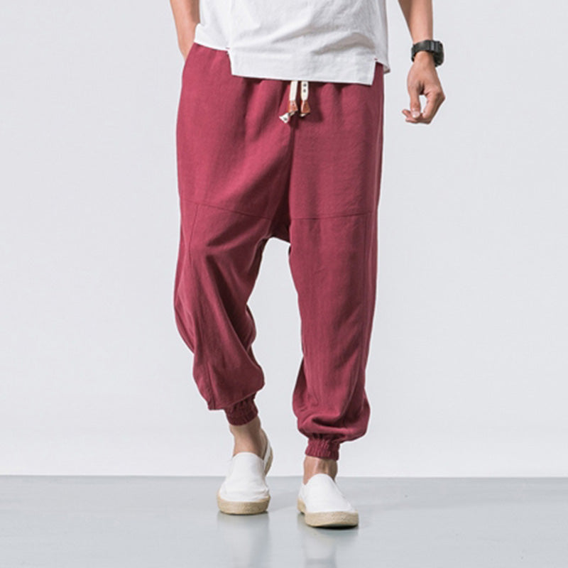 Loose Cotton Linen Bloomers