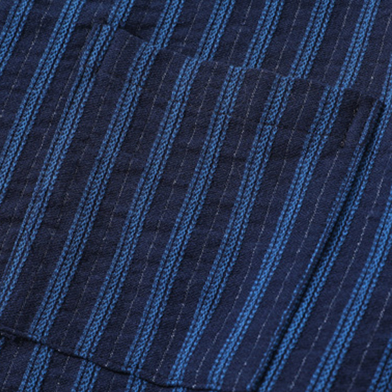 Japanese Retro Striped Loose Casual Work Shirt