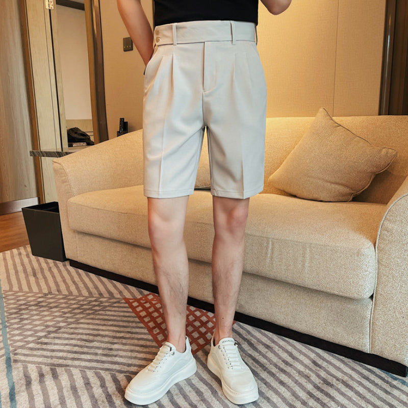 Summer Solid Color Casual Slim Fit Shorts