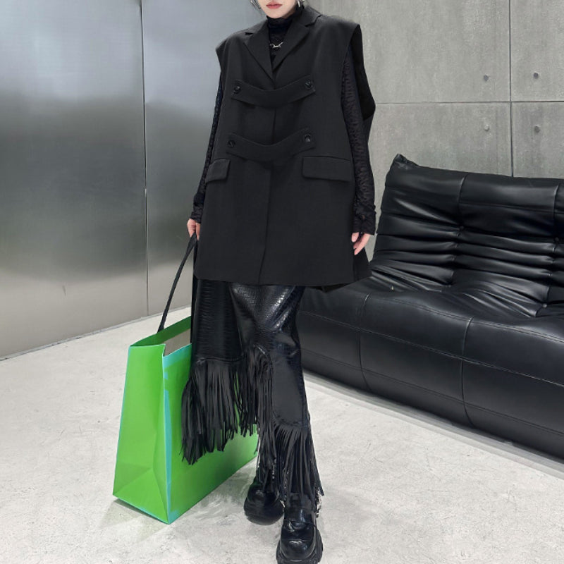 Sleeveless Loose Suit Vest Jacket
