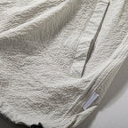 Textured Japanese Style Lapel Polo Shirt