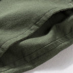 Thin Cotton and Linen Basic Solid Color Straight Loose Shorts