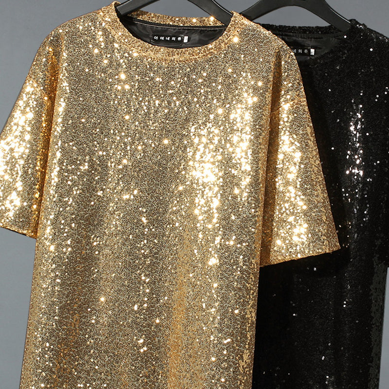 Gold Sequin Nightclub Stage T-shirt