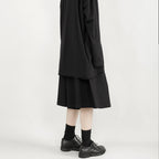 Casual Loose-fitting Wide-leg Cropped Trousers