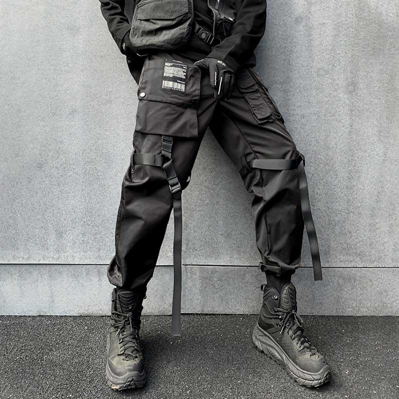 Techwear Elastic Waist Cargo Pants