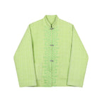 Metal Button Embroidered Woven Jacket