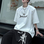 Printed Studded Crew Neck T-shirt