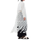 Spliced Hollow Circle Tassel Casual Shirt Dress