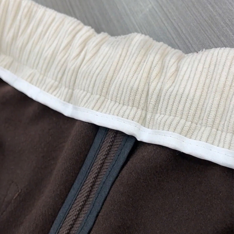 Slightly Tapered Loose Drape Elastic Waist Trousers