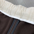 Slightly Tapered Loose Drape Elastic Waist Trousers