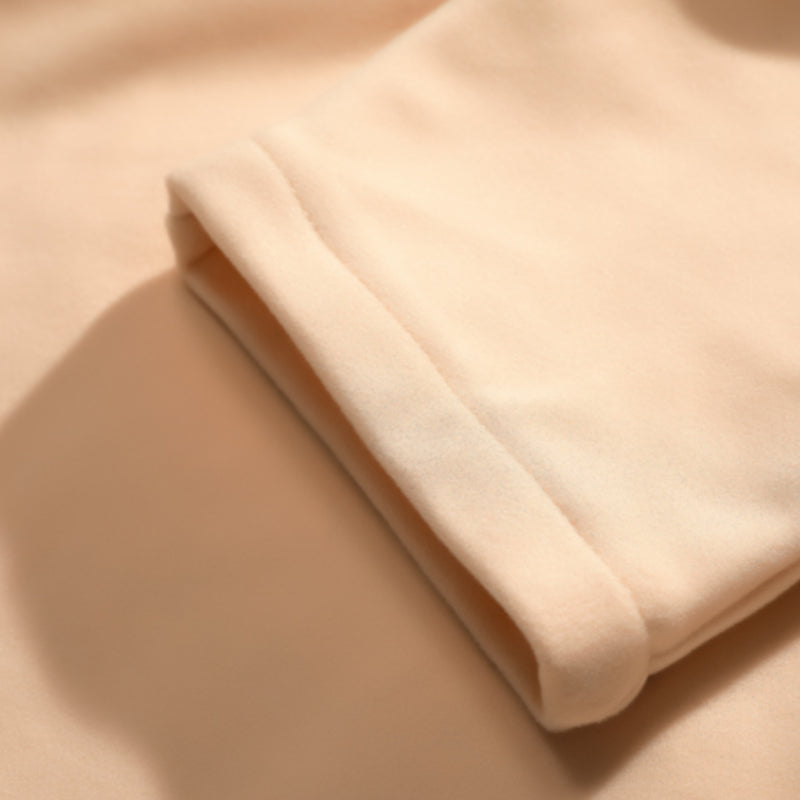 Double-sided Velvet Half Turtleneck Long-sleeved T-shirt