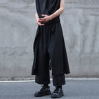 Japanese Fake Two-piece Draped Straight Wide-leg Pants