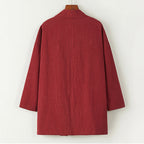 Loose cardigan cotton and linen Coat