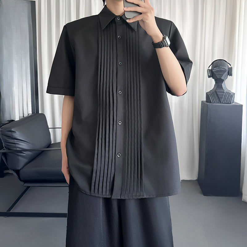 Pleated Shirt Casual T-shirt