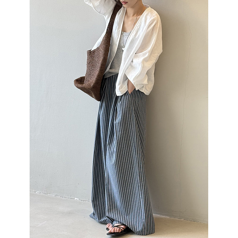 Vintage Ramie Loose Cardigan Shirt