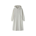 Casual Fleece Hooded Sweater Dress