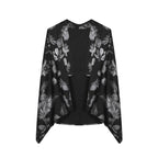 Retro Printed Large Sleeve Loose Cardigan