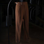 Italian Casual Paris Buckle Straight Business Trousers