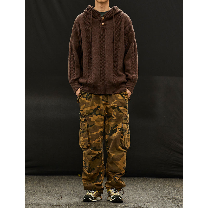 Warm Hooded Loose Knit Sweater
