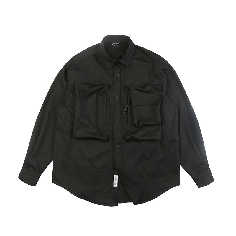 Japanese Loose Big Pocket Shirt
