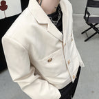Metal Buckle Cropped Blazer