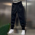 Slightly Tapered Loose Drape Elastic Waist Trousers