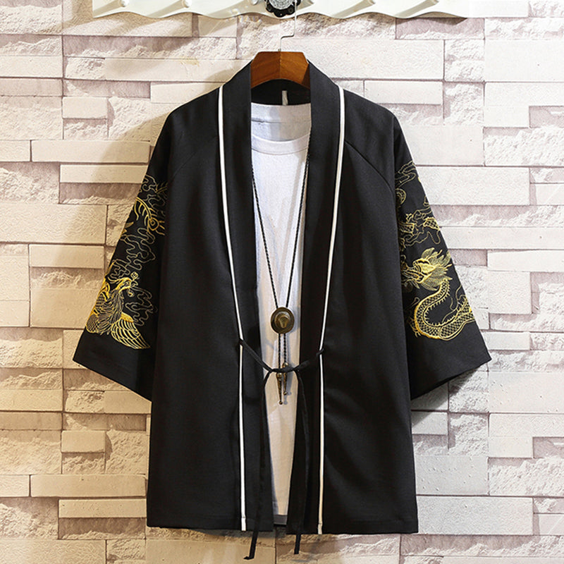 Casual Embroidered Three-quarter Sleeve Top